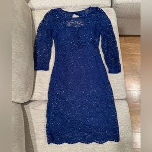Gorgeous Shiny Blue Windsor Mini Dress In Excellent Condition. Small.